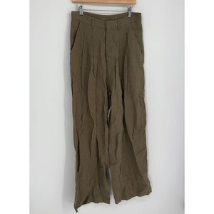 Enza Costa Linen Pleated Wide Leg Pants
